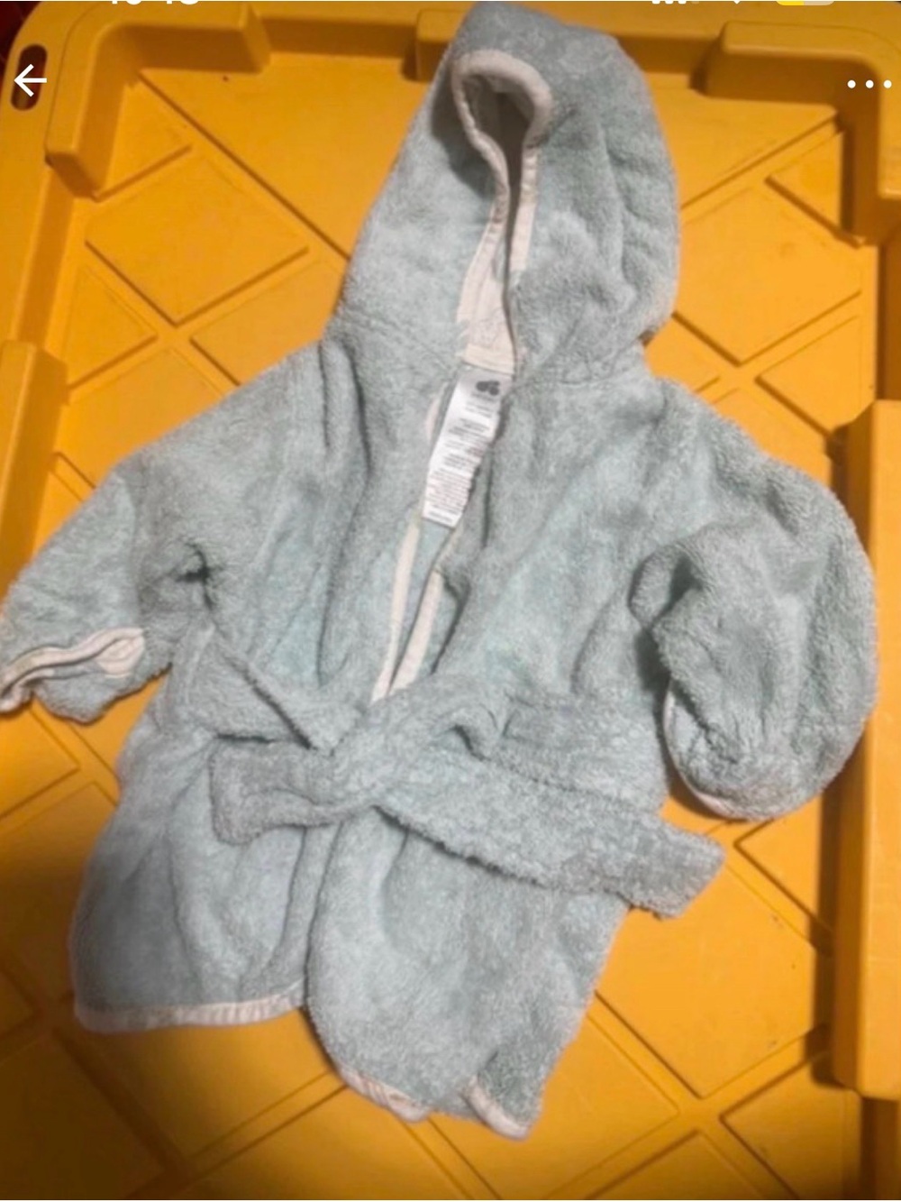 Carter's Hooded Terry Kids Robe in Light Blue